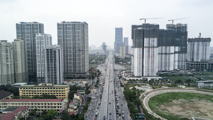 Vành đai 3 Hà Nội đi giữa hàng loạt cao ốc