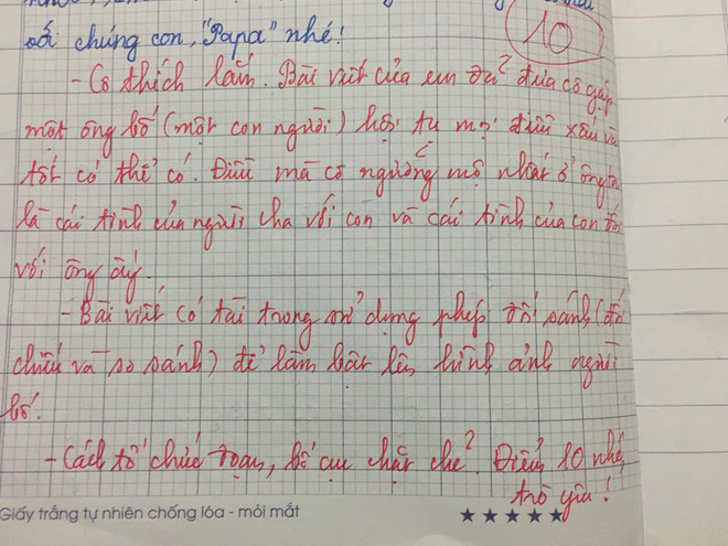 Chê bố không bằng phụ huynh nhà người ta: Bài văn của cô bé lớp 5 khiến người đọc cay mắt