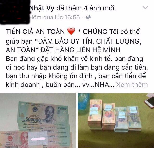 Bỏ ra hơn 4 tỷ mua 18 tỷ đồng tiền giả, quý bà ngậm quả đắng