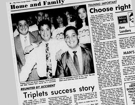 Anh em sinh ba bị chia cắt từ lúc lọt lòng vì một thí nghiệm bí mật