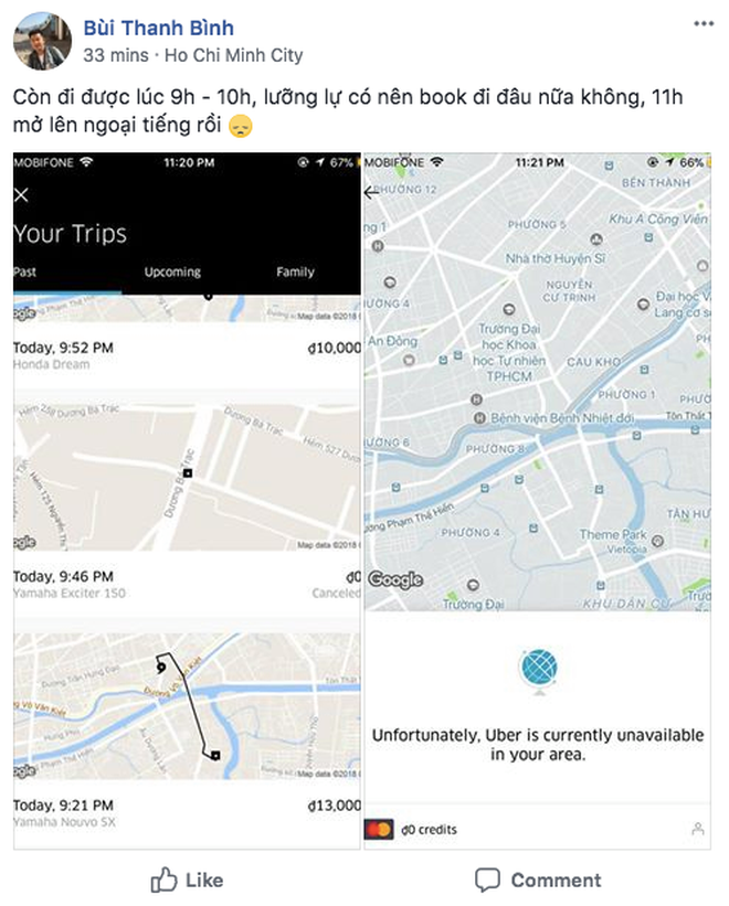 Các tài xế đã chính thức biến mất trên bản đồ ứng dụng Uber tối 8/4 Các tài xế đã chính thức biến mất trên bản đồ ứng dụng Uber tối 8/4