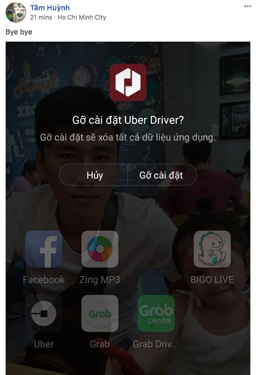 Các tài xế đã chính thức biến mất trên bản đồ ứng dụng Uber tối 8/4