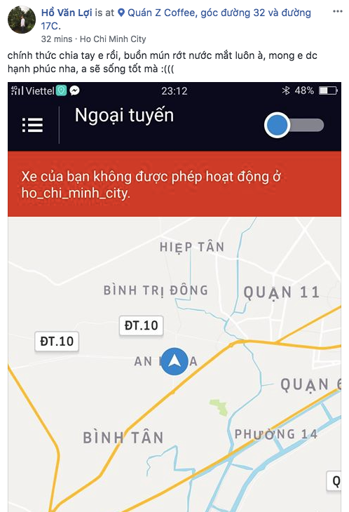 Các tài xế đã chính thức biến mất trên bản đồ ứng dụng Uber tối 8/4 Các tài xế đã chính thức biến mất trên bản đồ ứng dụng Uber tối 8/4