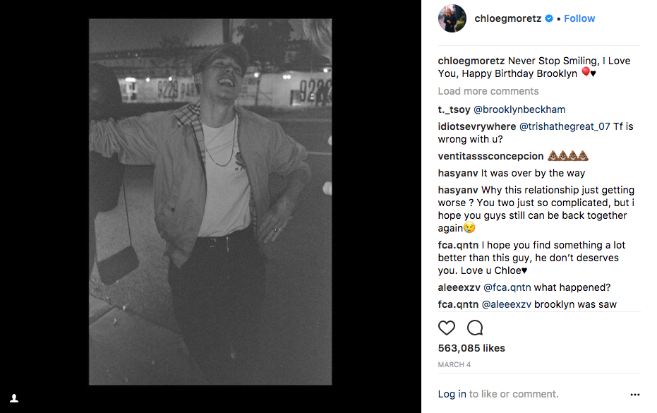 Brooklyn Beckham bị Chloe Moretz đâm chọt sau nụ hôn môi với người mẫu Playboy?