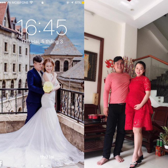 Mẹ bầu khoe ảnh mới cưới nặng 48kg xinh xắn, gọn gàng và ảnh đang bầu nặng gần 1 tạ khiến ai cũng choáng