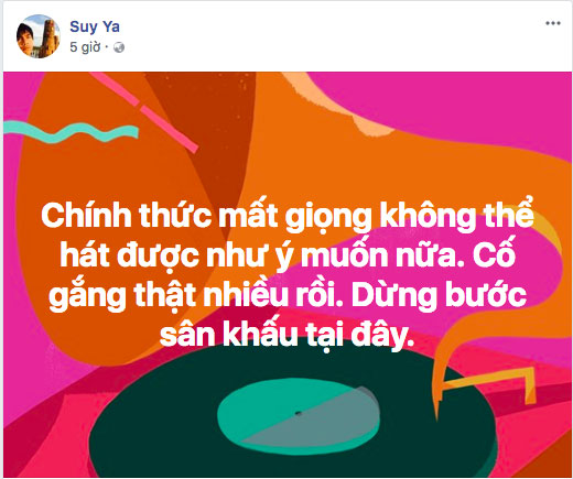 Ya Suy gây xôn xao khi chia sẻ chuyện mất giọng, từ bỏ sân khấu