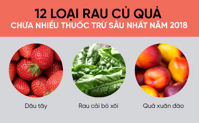 Mỹ công bố 12 loại rau củ quả nhiều thuốc trừ sâu nhất năm 2018: Người Việt nên tham khảo Mỹ công bố 12 loại rau củ quả nhiều thuốc trừ sâu nhất năm 2018: Người Việt nên tham khảo