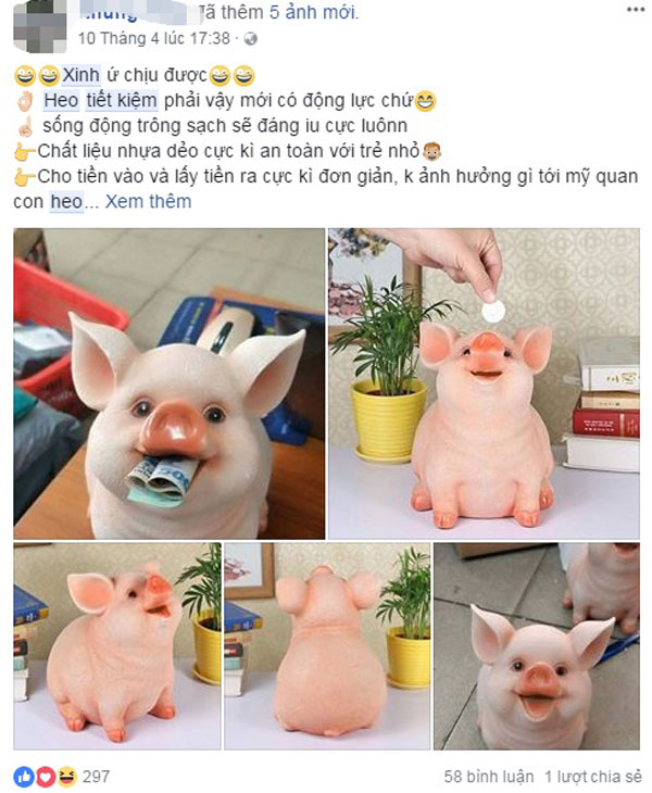 Chú lợn ăn tiền gây sốt: Quá yêu, chị em xếp hàng chờ mua