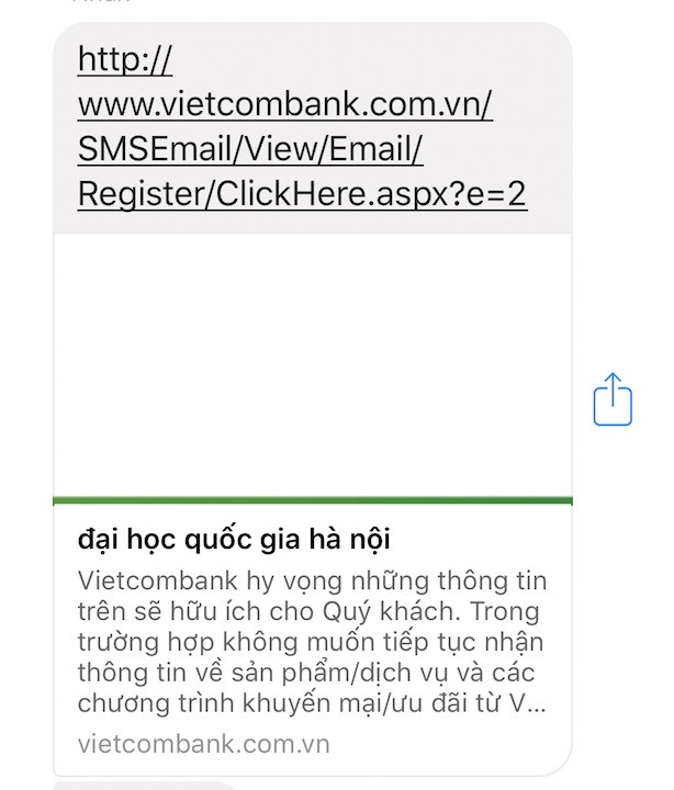 Website Vietcombank hiển thị hai câu thơ chế