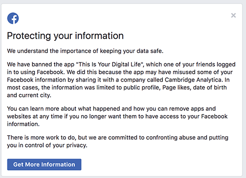 Facebook bắt đầu thông báo những tài khoản Việt bị lợi dụng dữ liệu