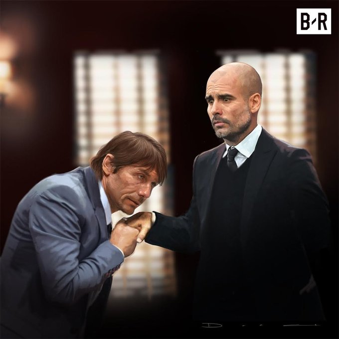 Conte cúi đầu, bàn giao vị thế Bố già cho Guardiola