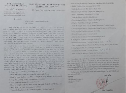 Tỉnh chưa đồng ý, TP vẫn xét hàng loạt công chức