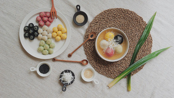 Tết Hàn thực rực rỡ của hội chị em, nhà nhà đua nhau khoe bánh trôi bánh chay ngũ sắc