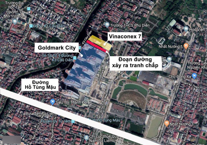 Công an vào cuộc vụ xô xát giữa cư dân Goldmark và Vinaconex 7