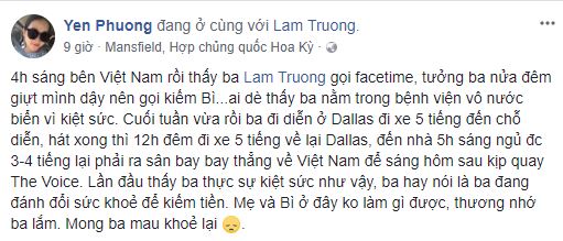 Lam Trường nhập viện vì kiệt sức