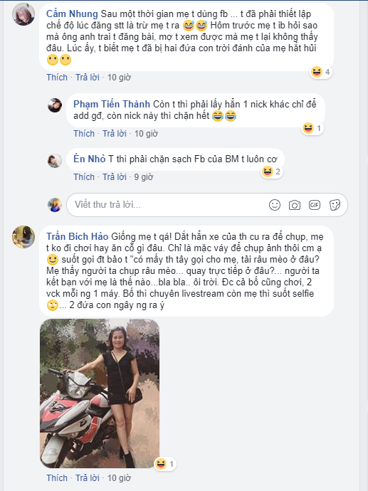 Khi phụ huynh hội nhập Facebook: Chụp cho mẹ chân thật dài và thật duyên dáng nhé!