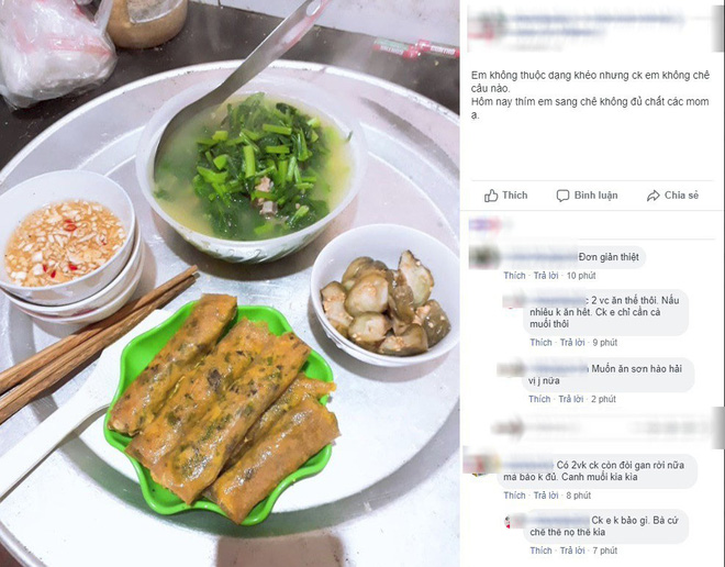 Vợ trẻ nấu mâm cơm 3 món ngon, được chồng khen mà vẫn ấm ức vì bị bà thím sang soi làm gì có chất