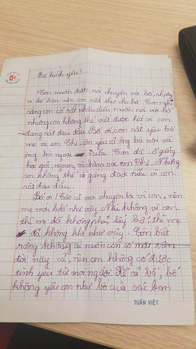 Lá thư của đứa trẻ gửi bố khiến bao người thắt lòng: Sao nhà mình khổ thế?