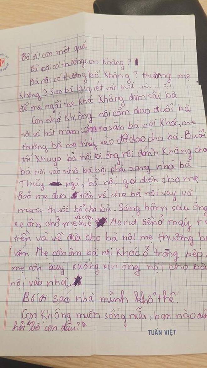 Lá thư của đứa trẻ gửi bố khiến bao người thắt lòng: Sao nhà mình khổ thế?