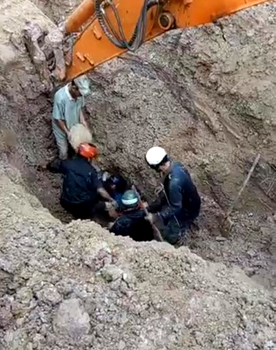 Hàng chục người cứu sống vợ chồng bị chôn vùi hơn 30 phút