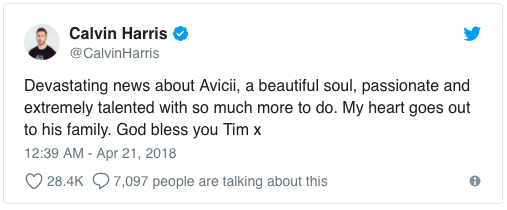 Tin Avicii qua đời khiến Charlie Puth, Calvin Harris cùng loạt siêu sao đình đám bàng hoàng