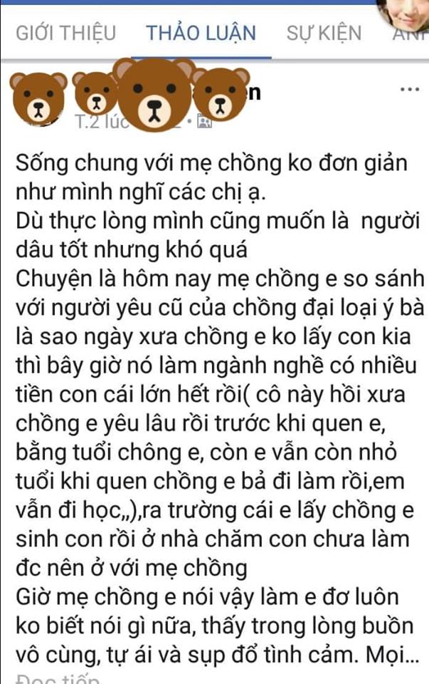 Dân mạng hiến kế để cô gái trẻ đối phó với việc bị mẹ chồng so sánh với người yêu cũ