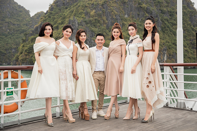 Dàn sao lộng lẫy đến Hạ Long ủng hộ nhà thiết kế Lê Thanh Hoà