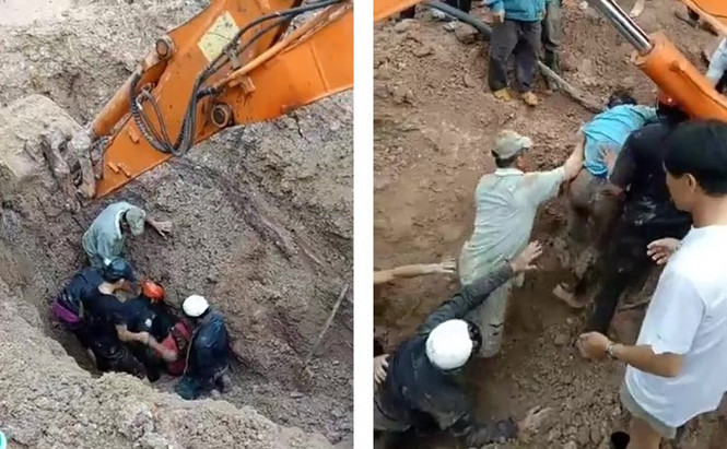 Vợ chồng bị chôn vùi ở hố sâu: Tôi chỉ kịp nhìn lên thì cả núi đất đổ xuống...