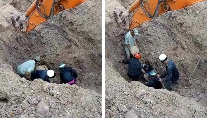 Vợ chồng bị chôn vùi ở hố sâu: Tôi chỉ kịp nhìn lên thì cả núi đất đổ xuống...