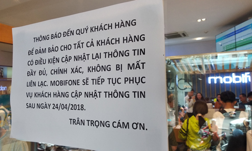 Nhà mạng nới thời hạn cập nhật ảnh chủ thuê bao Nhà mạng nới thời hạn cập nhật ảnh chủ thuê bao
