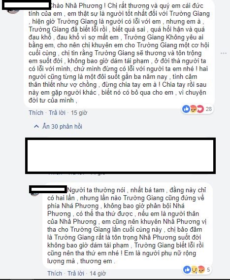 Cầu xin tha thứ cho thần tượng, fan Trường Giang khủng bố Fanpage Nhã Phương