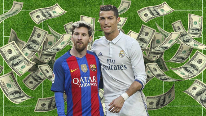 Kiếm 25.000 mỗi phút trên sân, Messi đánh bại Cristiano Ronaldo ở thu nhập