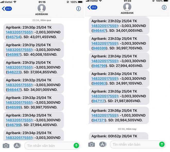 Agribank nói đã khóa tài khoản nhưng tiền của khách hàng vẫn bốc hơi trong đêm