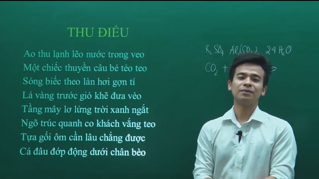 Chuyện gì sẽ xảy ra khi tác phẩm Thu điếu được phân tích dưới góc nhìn Hóa học?