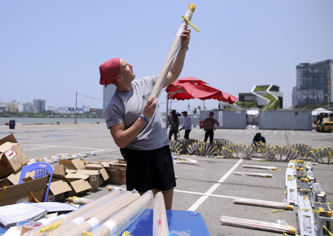 Trận địa pháo hoa quốc tế Đà Nẵng trước ngày khai hỏa