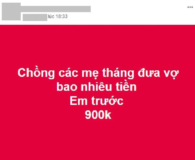 Tâm sự nhức nhối: Mỗi tháng, chồng các mẹ đi làm về tự nguyện đưa vợ được bao nhiêu tiền?