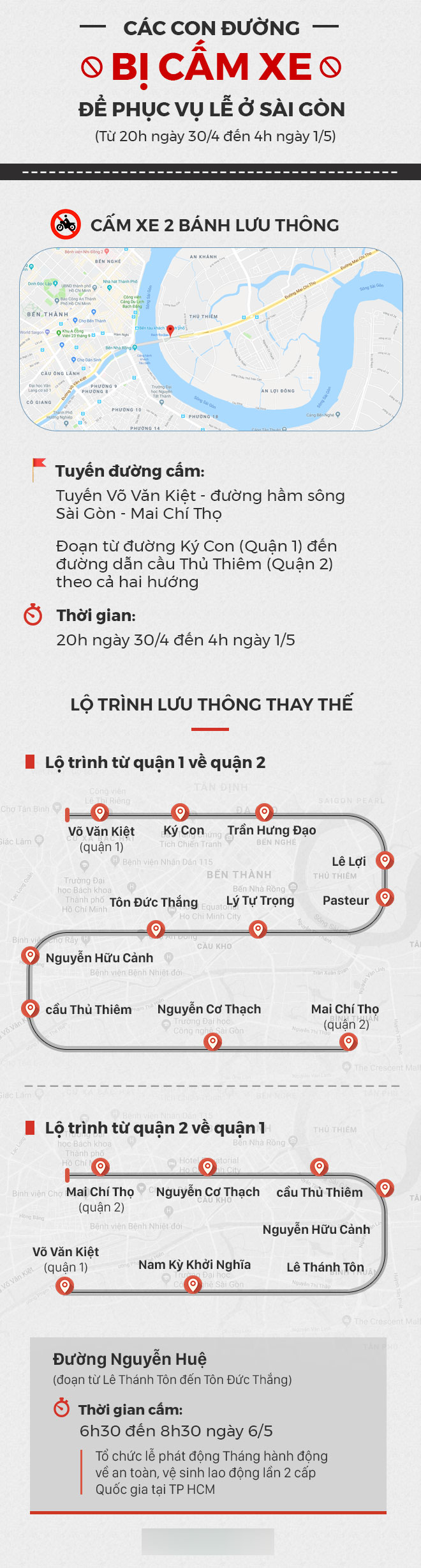Những tuyến đường cấm xe trong đêm bắn pháo hoa mừng lễ 30/4 ở TP HCM Những tuyến đường cấm xe trong đêm bắn pháo hoa mừng lễ 30/4 ở TP HCM