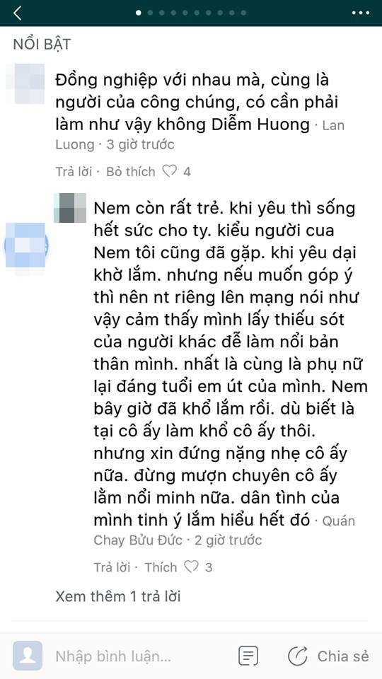 Bị chỉ trích sau phát ngôn đụng chạm tới Nam Em, Hoa hậu Diễm Hương đáp trả Bị chỉ trích sau phát ngôn đụng chạm tới Nam Em, Hoa hậu Diễm Hương đáp trả