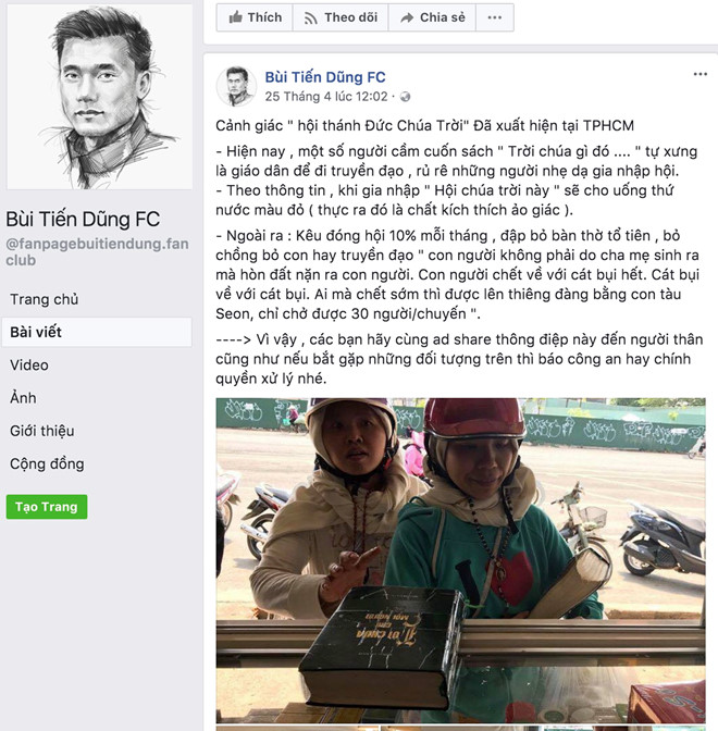 Facebook rộ tin 2 người từ Hội Thánh Đức Chúa Trời phân thân khắp VN