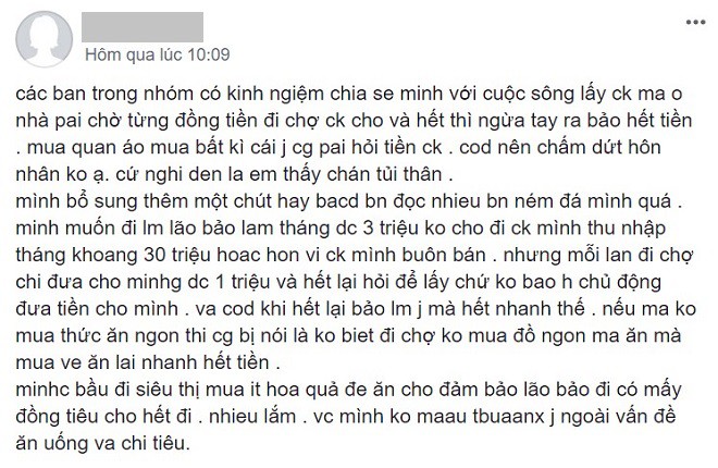 Cô gái bị ném đá vì chỉ ở nhà chờ chồng cho tiền tiêu vẫn đòi ly hôn, nhưng ít ai hiểu sự thật đằng sau Cô gái bị ném đá vì chỉ ở nhà chờ chồng cho tiền tiêu vẫn đòi ly hôn, nhưng ít ai hiểu sự thật đằng sau