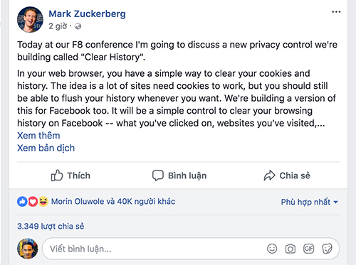 Facebook sắp cho người dùng quyền xóa mọi dấu vết