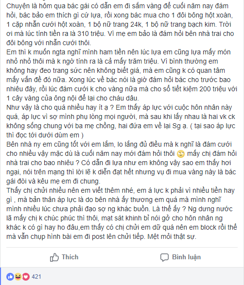 Bối rối vì được mẹ chồng tương lai tặng tiền vàng trị giá 310 triệu, nàng dâu trẻ còn bị mắng là khoe của