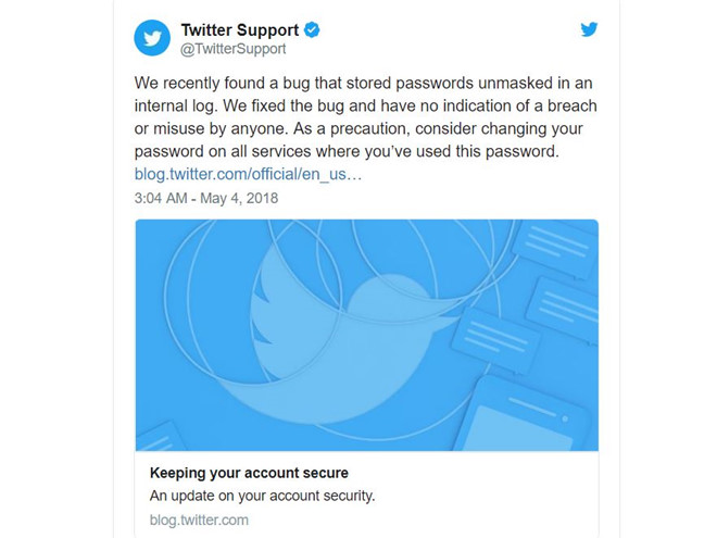 Đổi ngay mật khẩu Twitter nếu muốn tài khoản an toàn