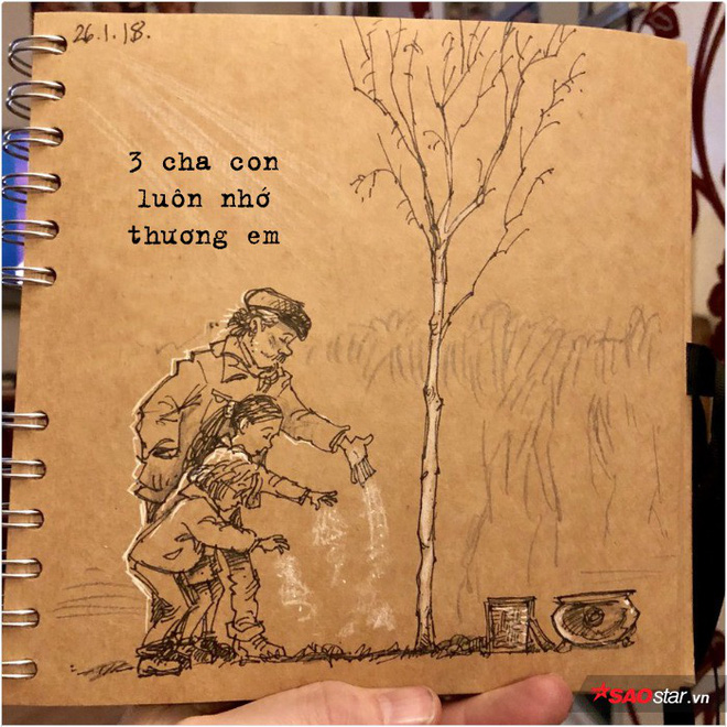Nhật ký bằng tranh đẫm nước mắt của người đàn ông mất vợ đột ngột, một mình nuôi 2 đứa con gái Nhật ký bằng tranh đẫm nước mắt của người đàn ông mất vợ đột ngột, một mình nuôi 2 đứa con gái