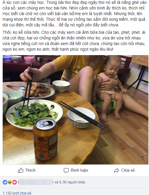 Tâm thư gửi các đôi còn son rỗi của ông bố một nách 2 con viết khi bố ăn cơm, con ngồi bô gây sốt mạng