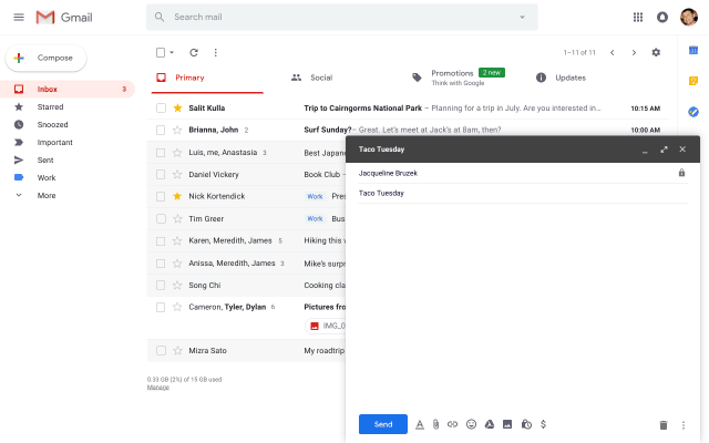 Gmail ra tính năng soạn thư thần tốc