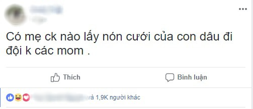 Đăng đàn nói xấu mẹ chồng lấy nón cưới của mình để đội, cô gái không ngờ bị chị em mắng mỏ