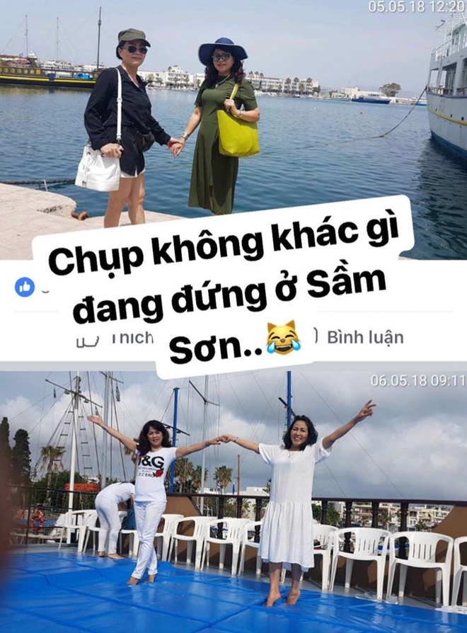 Dễ thương như mẹ Châu Bùi: Đi chơi Hy Lạp vẫn không quên gửi ảnh cho con gái, mỗi tội tấm nào cũng như đang ở... Sầm Sơn