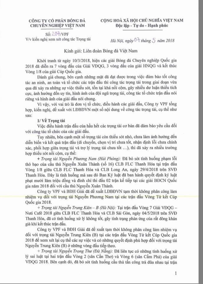 Bầu Đức: Trọng tài Thư và Kiên có ô dù lớn, chỉ có VPF dám loại họ