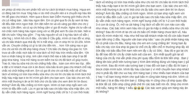 Khách đặt mua online 10kg hàu sữa, ảnh quảng cáo béo múp míp nhưng nhận hàng teo tóp, chủ shop không xin lỗi còn đăng đàn đá xéo